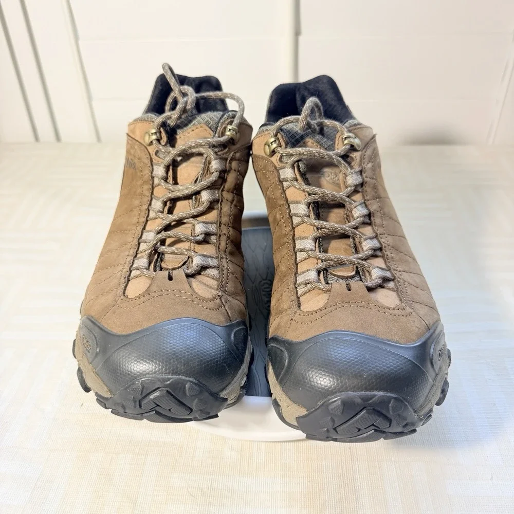 Oboz Bridger Low BDry Waterproof Hiking Shoes Sneakers Brown Black Mens Size 9.5
